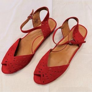 Red Suade Sandal